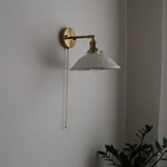 Ceramic Copper LED Wall Lamp for Bedroom Bedside Mirror Light