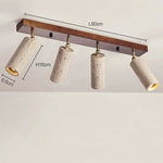 Stone Ceiling Lamp Spot Light Adjustable Angle Wood Base