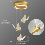 Butterfly LED Chandelier for Duplex Villa Living Room Romantic Wedding Decor
