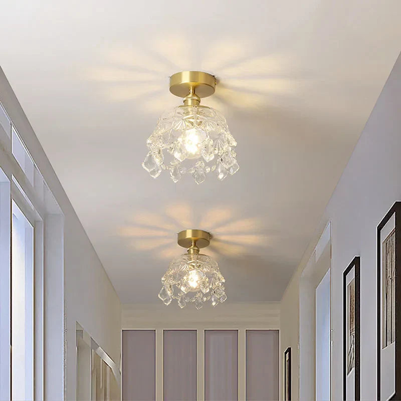 Crystal LED Ceiling Light Luxury Modern Chandelier for Living Room Hallway