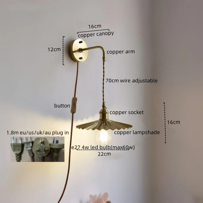 Copper LED Wall Light for Modern Spaces.