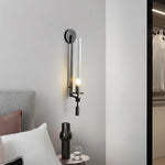 Nordic Iron Glass LED Wall Sconce Lamp for Luxury Living Room Bedroom Lighting