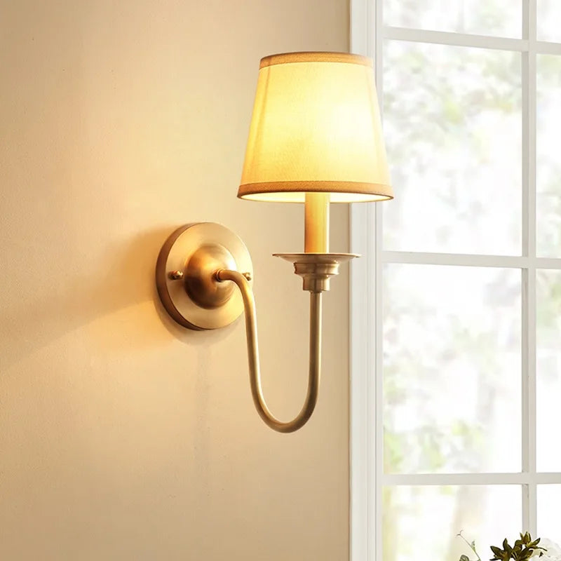 Classic Copper Wall Lamp for Bedroom and Living Room Lighting