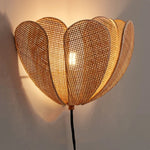 Wabi Sabi Rattan Pendant Lights for Dining Room - Petal Design LED Droplight
