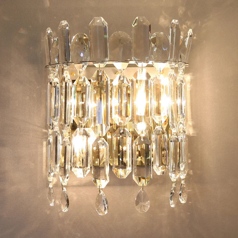 Crystal Wall Lamp: Elegant Luxury for Bedroom, Lobby, Club & Aisle