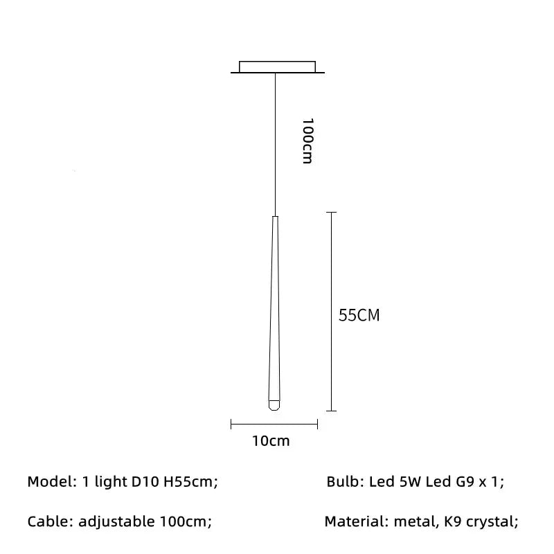 Gold Led G9 Pendant Chandelier for Modern Villa Stairs & Home Decor