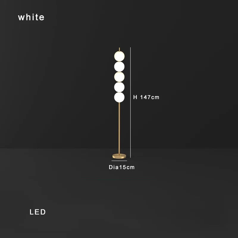 White Balls Floor Lamp: Modern Living Room Decoration & Mood Light