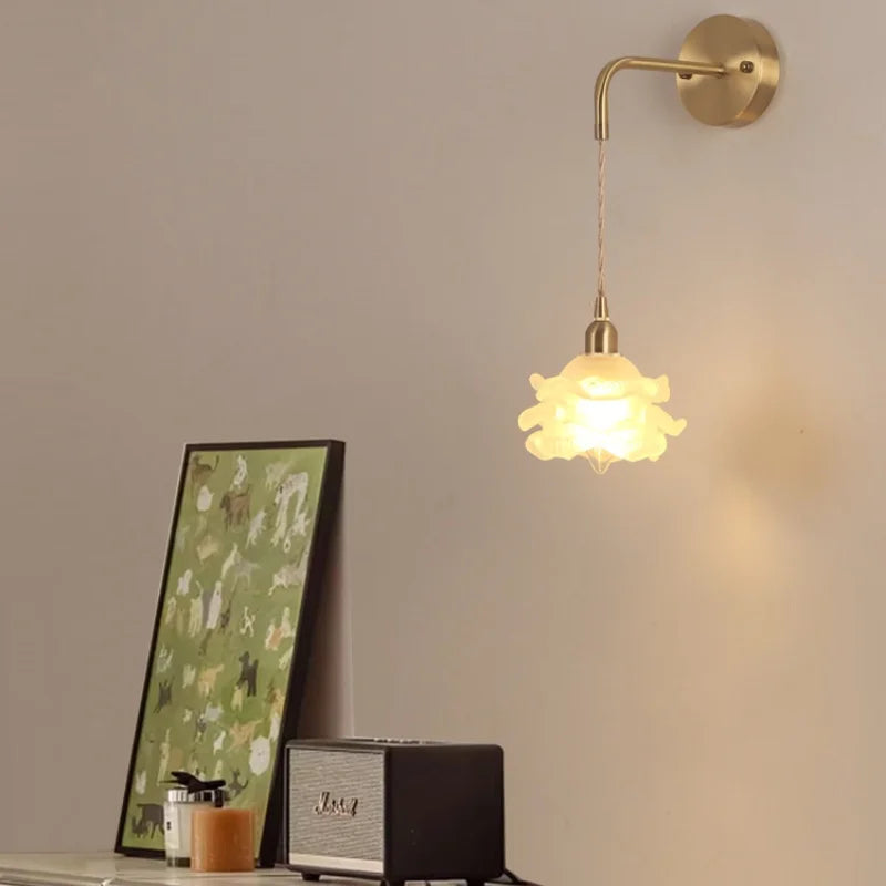 LED Glass Wall Lamp: Luxury Modern Bedroom Coffee Home Decor Vanity Light