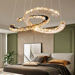 Modern Crystal Chandelier LED Pendant Light for Home, Living Room, Restaurant
