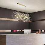 Dandelion Crystal Ceiling Lamp Chandelier for Bedroom Dining Room Kitchen Island
