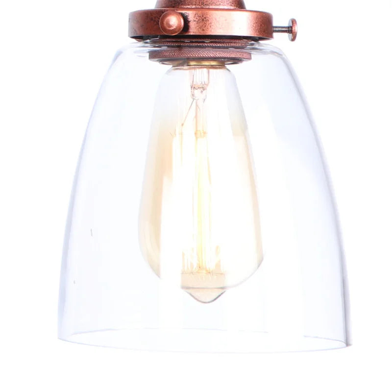 Adjustable Glass Swing Arm LED Wall Sconce with Pull Chain Switch