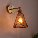 Amber Glass LED Wall Lamps for Living Room and Bathroom Mirror Lighting