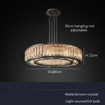 Gold Crystal Ceiling Chandelier LED Light Fixture for Luxury Home Decor