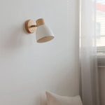 Ceramic Wood Wall Light Fixture, Modern Nordic LED Sconce Bedside Lamp