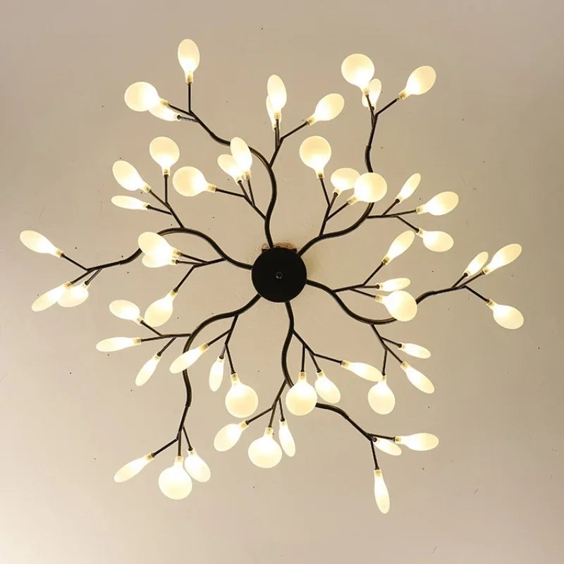 Afralia™ Nordic G4 LED Chandelier: Modern Branch Pendant Light, Gold/Black, Art Decor Lighting