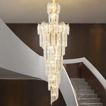 Crystal Chandelier: European Villa Hotel Luxury Hollow Building Middle Floor Lighting