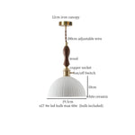 Ceramic LED Hanging Pendant Light - Modern Nordic Design for Home Decor