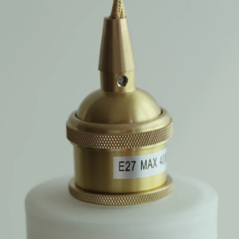 White Glass LED Pendant Light - Modern Nordic Hanging Lamp for Home Decor