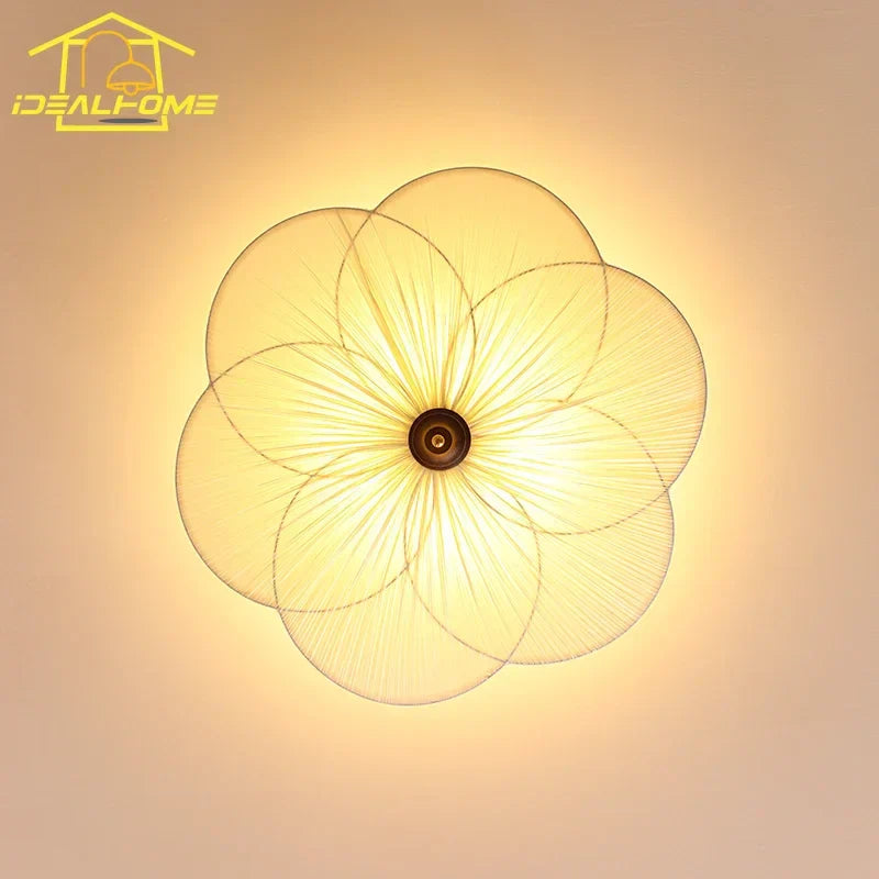 Plum Blossom LED Solid Wood Ceiling Lamp for Bedroom Living Room