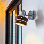 Vintage LED Wall Light Iron Wood Bedside Lamp Wandlamp