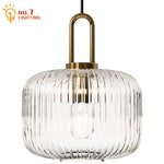 Glass Pendant Lights LED E27 Retro Luxury Hanging Fixtures for Dining Room