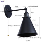Afralia™ Iron LED Wall Lamp Vintage Style Wandlamp Industrial Luminaire