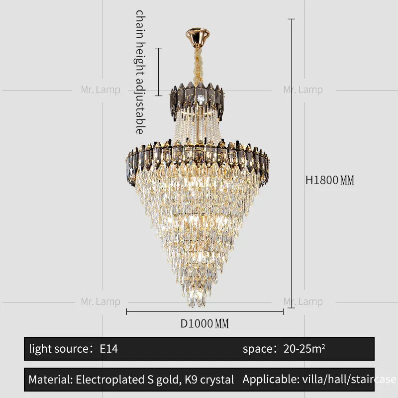 Postmodern Crystal Chandelier for Luxe Spaces