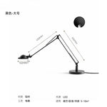 Industrial Black/Chrome LED Rocker Arm Desk Light with Adjustable Arm