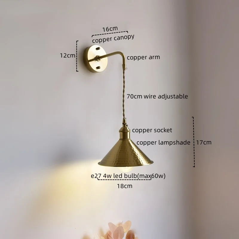 Copper LED Wall Light for Modern Spaces.