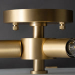 Marble Ceiling Light Brass Finish Bedroom Decor Led Ceiling Lamp