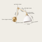 Ceramic LED Wall Lamp with Pull Chain Switch for Stair, Bathroom, Living Room