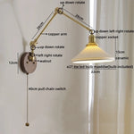 LED Wall Light Walnut Copper Modern Style Hallway Bedroom Living Room