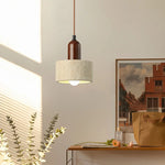 LED Yellow Travertine Pendant Light Hanglampen for Kitchen Cafe Living Room