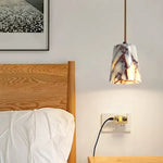 Bulgari Stone LED Pendant Lamp - Natural Marble Hanging Light