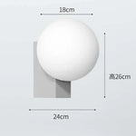 Glass Ball Wall Sconce Light: Metal Base, G9 Bulb