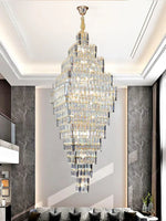 AFRALIA Crystal Large Chandelier for Villa Duplex Loft Stairs Living Room Hall.