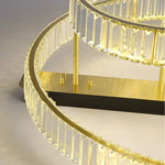 Gold Crystal Copper Ceiling Lamps LED Modern Home Room Decor Lighting