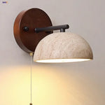 Canopy LED Wall Light Yellow Travertine Modern Iron Bedside Lamp