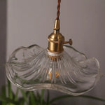 Lotus Leaf Glass LED Pendant Light - Japanese Style Loft Bar Living Dining Bedroom