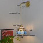 Glass Brass LED Wall Sconce Vintage Vanity Light Wandlamp