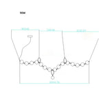 Brass Artistic Necklace Chandelier Lighting for Living Room