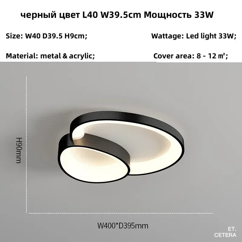 LED Dimmable Ceiling Lamp for Modern Minimalist Home Decor