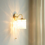 Conch Copper LED Wall Light Fixture with Pull Chain Switch