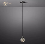 Crystal Pearl LED Chandelier for Bedroom Dining Kitchen - Modern Small Hanging Pendant Light Fixtures