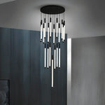La Barra Staircase Foyer Chandelier, Black