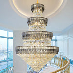 European Duplex Villa Crystal Chandelier Loft LED Light