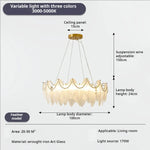 Crystal Shell Chandelier for Modern Luxury Living Room and Dining Room