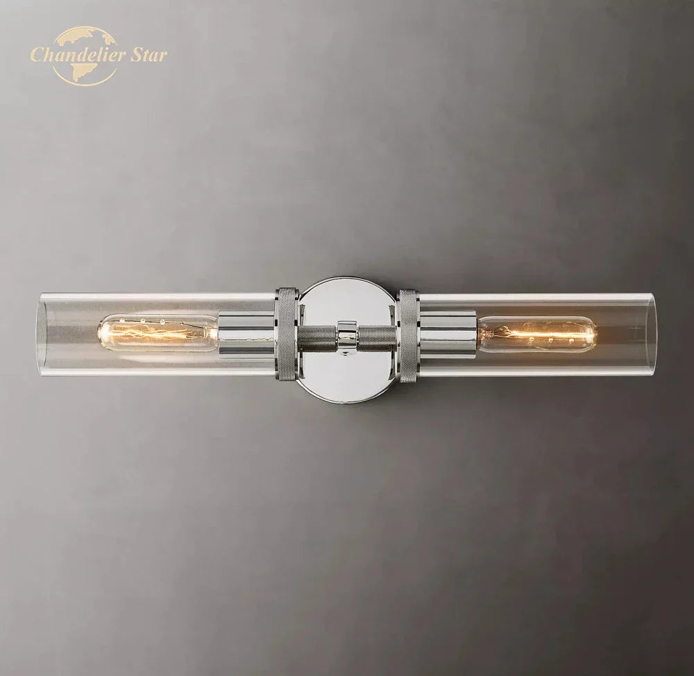 Knurled Linear Glass Sconce LED Wall Lamp for Modern Lighting Décor