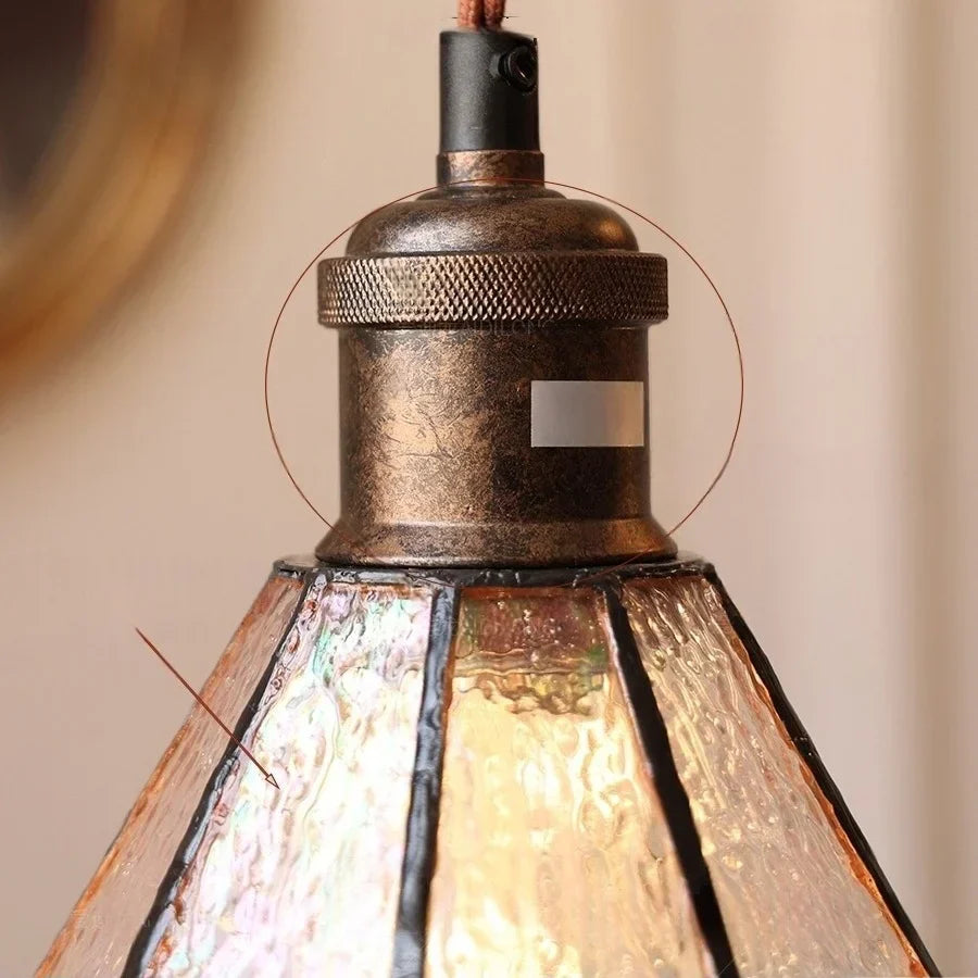 Afralia™ Tiffany Glass Butterfly Pendant Light Fixture Loft LED Luminaire