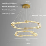 Oval Steel LED Pendant Lights with K9 Crystals